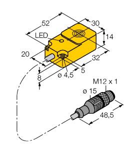 Turck HF Read/Write Head (TN-Q14-0.15-RS4.47T)