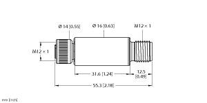 Turck Temperature Detection, Miniature Transmitter for External Probes (TTMS-100-LIUPN-H1140)