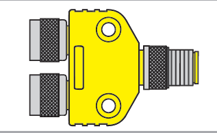 Turck Actuator and Sensor Splitter, 2 Branch (VB2-FKM 4.4/2FSM 4)