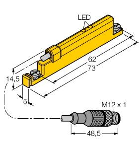 Turck Linear Position Sensor, For Analog Monitoring of Pneumatic Cylinders (WIM45-UNTL-LIU5X2-0.3-RS4)