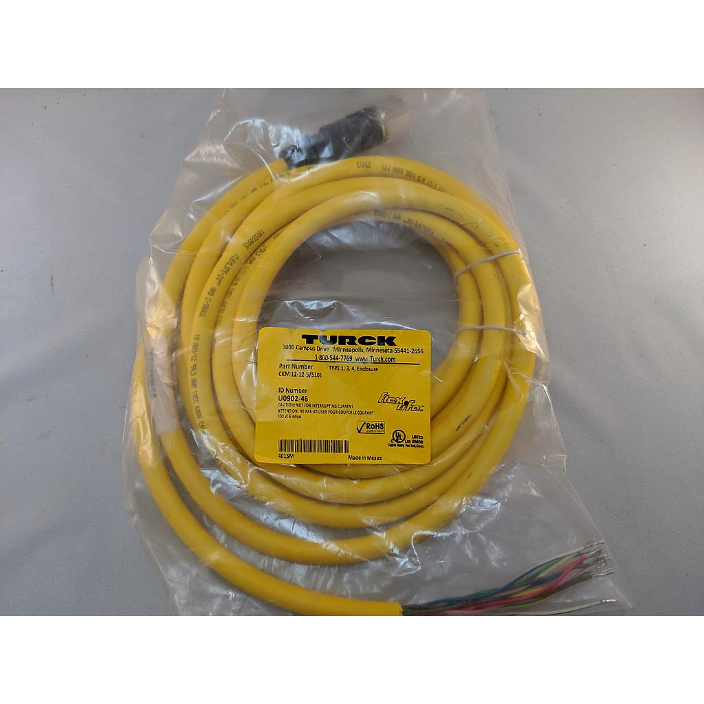 Turck Actuator and Sensor Cordset, Connection Cordset (CKM 12-12-5/S101)