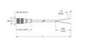 Turck Actuator and Sensor Cordset, Connection Cable (RK 4.22T-2)