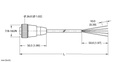 Turck Actuator and Sensor Cordset, Connection Cable (RKM 50-15M)