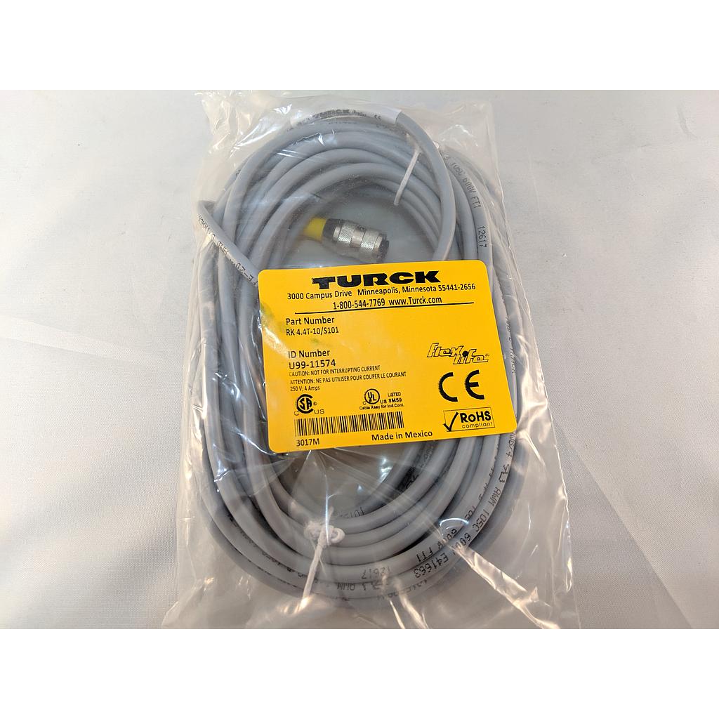Turck Actuator and Sensor Cable, Connection Cable (RK 4.4T-10/S101)