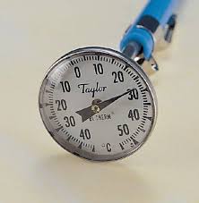 BI-METAL THERMOMETER 1"DIAL 5"STEM -40/50C 1% ACCURACY