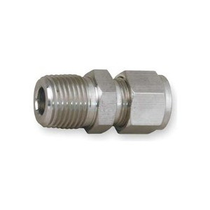 T/C COMPRESSION FITTING, 3/16" TUBE X 1/4"MNPT STAINLESS