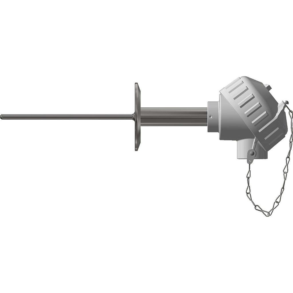 Pyromation CIP Sanitary-Connection RTD, Single 3-Wire, PP Head, 2" OD SS CIP Tri-Clamp
