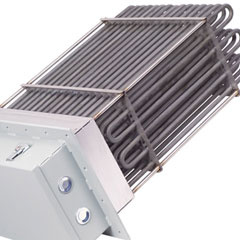 Watlow Duct Heater, 480V, 9KW, 3PH, 6 Elements, 1 Circuit, Moisture Resistant Housing, Type K Thermocouple Hi-Limit Sensor