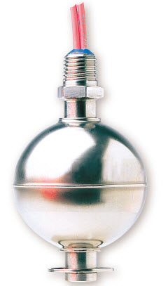 Gems LS-1950 Float Switch, All Stainless Steel for High Pressure and Temperature, 750 PSI/ 300°F Max, SPST 100VA Switch (Reversible), 316SS Stem, Mounting and Float, 0.75 Minimum Specific Gravity
