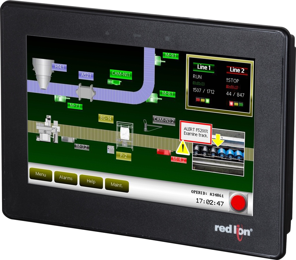 CR1000 Series 7" Widescreen HMI with 2 Serial, 1 Ethernet, USB Device