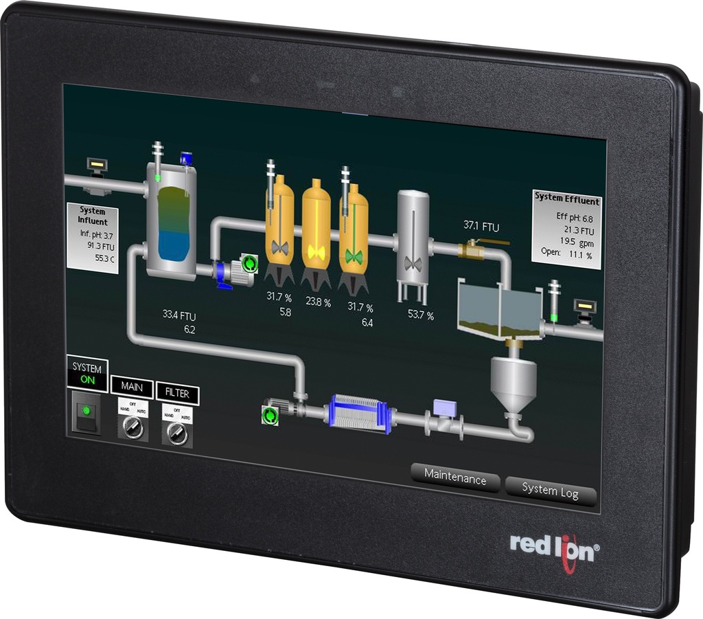 CR3000 Series 7" Widescreen HMI with 4 Serial, 2 Ethernet, 2 USB Host, USB Device, Web server and Data Logging