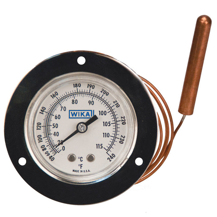 WIka TI.V35 Vapor Actuated Thermometer, 3.5" Dial, 5' Capillary, -40/110 F/C