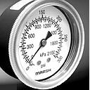 PRESSURE GAUGE 0-300 PSI 2" 1/4"CBM FLUSH MT 2% ACCURACY