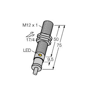 Turck Inductive Sensor, With Increased Switching Distance (BI4-M12T-AN6X)