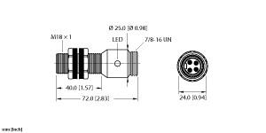 Turck Inductive Sensor (BI5-P18-AP6X-B2341)