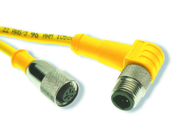 Turck Actuator and Sensor Cordset, Extension Cordset (KB 4T-6-WSB 4T/S90)