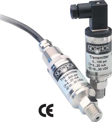 100 Series Pressure Transmitter, 0 psig to 1000 psig, 4-20mA, 2-wire, 1/4" NPT, Mini-Hirschmann