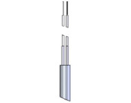 Watlow 1/2" x 4" FIREROD Stock Heater, 120V, 500W, 12" Fiberglass Right Angle Leads