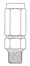Snubber, 1/2"NPT, Brass, 5000PSI Max Gas & Liquid