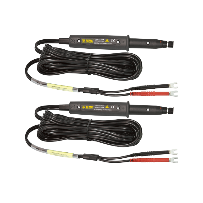 AEMC Kelvin Probes 20 ft (10A, Spring Loaded)