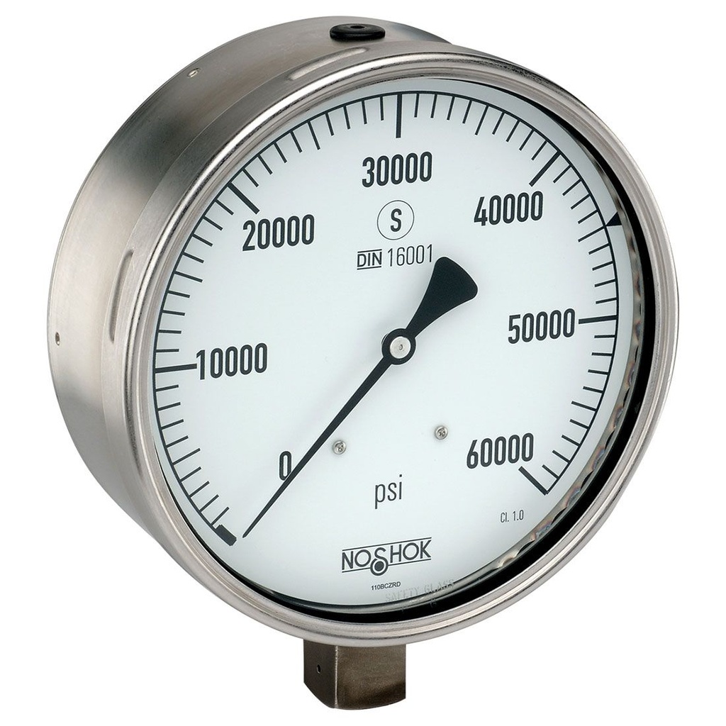400 Series Stainless Steel Dry Pressure Gauge, 0 psi to 60,000 psi