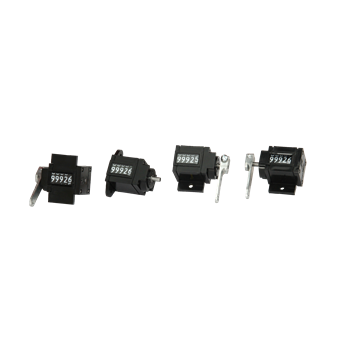 Small Square Case Mechanical Counter, 2 Figure, Non-Reset Direct Drive Totalizer