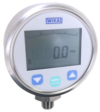 Wika DG-10-S Series Standard Digital Pressure Gauge, 0 inHg to 3000psig