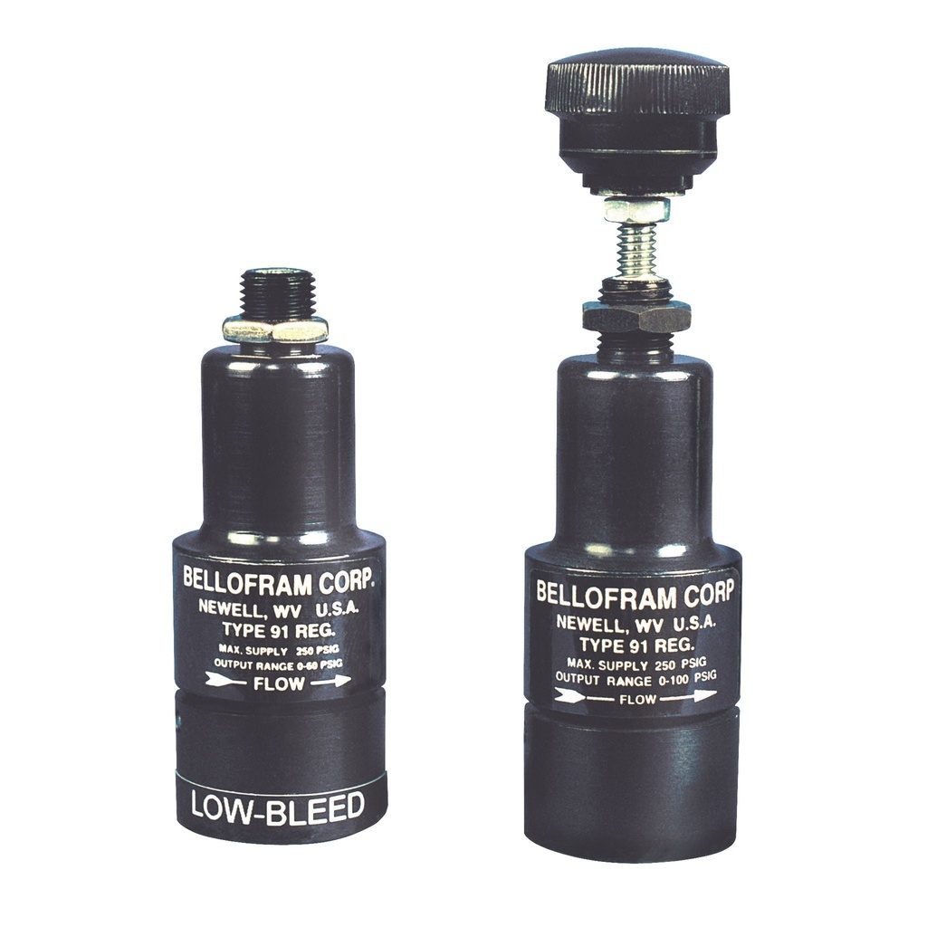 Bellofram T91 Subminiature Air Regulator, 5mm NPT, 0-100 psi