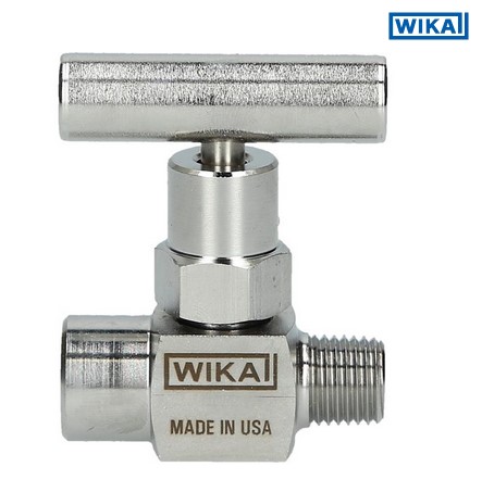 Wika 910.11.100 Series Mini Hard Seat Needle Valve, T Handle, Stainless Steel, 1/4" NPTF to 1/4" NPTM, 0.172" Orifice