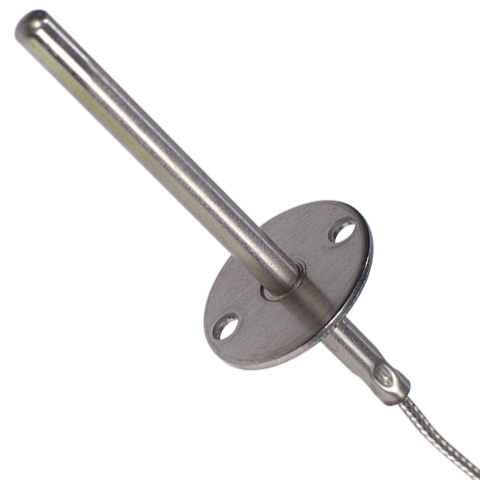Watlow Type J Thermocouple, .125" diameter, 2" sheath, 15" lead Length, w/male mini plug