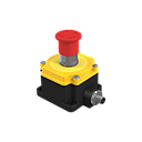 Banner SSA-EB1 Flush-mount Emergency Stop Push Button; 40 mm Actuator; IP65; Contacts: 2NC; 4-pin M12 QD (SSA-EB1P-02ED1Q4)