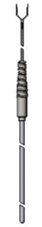 Watlow Mineral Insulated Thermocouple, Type K, 0.25" Diameter, 18" Length, 6Ft Leads
