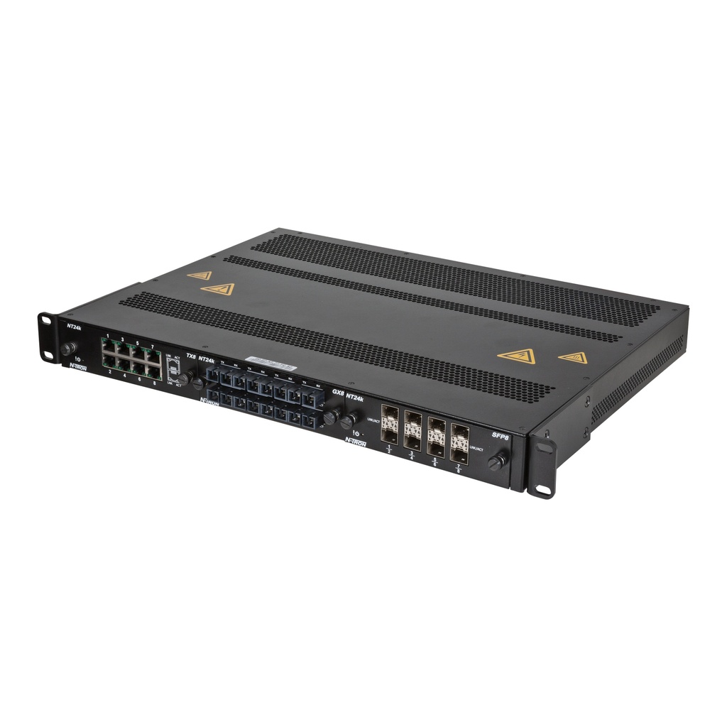 NT24k Series, 24-Port, N-Tron NT24K-AC2 Modular Managed Ethernet Switch, Dual AC