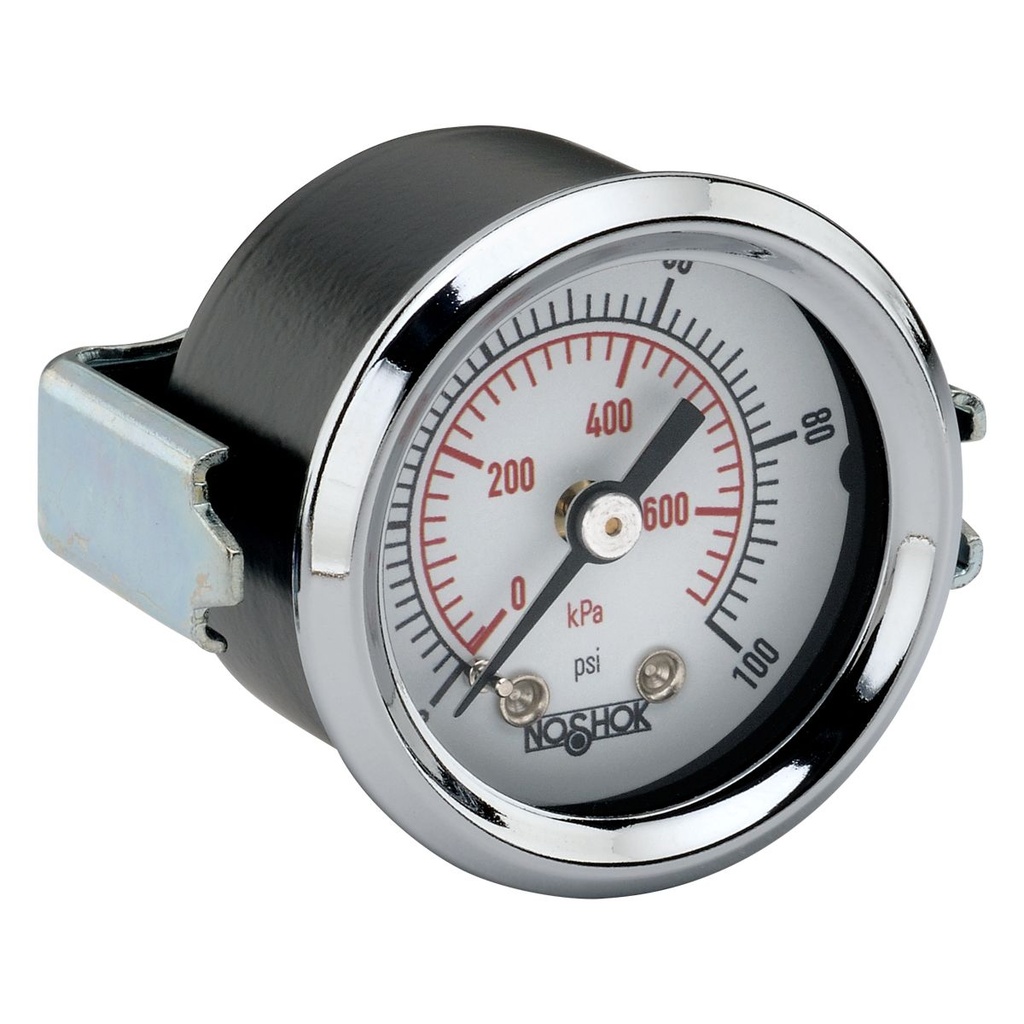 100 Series Pressure Gauge, 0 psi to 160 psi, Brass Press Fit Orifice 0.3 mm