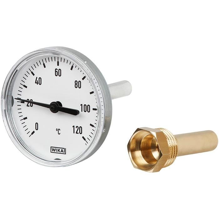 Wika A43 Series Bimetal Thermometer, -20 to 60 °C