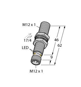 Turck Inductive Sensor, For the Food Industry (BI4U-EM12EWD-VP6X-H1141)