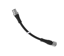 Euro-style Cordset Double Ended. 8-Pin Straight to 5-pin Straight. 0.3m (1 ft) in Length. Nickel-plated Brass Coupling Nut; Custom Wiring (MQDC-801-5M-PRO)
