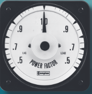 CROMPTON SWITCHBOARD PHASE ANGLE METER 4.5" 120VAC