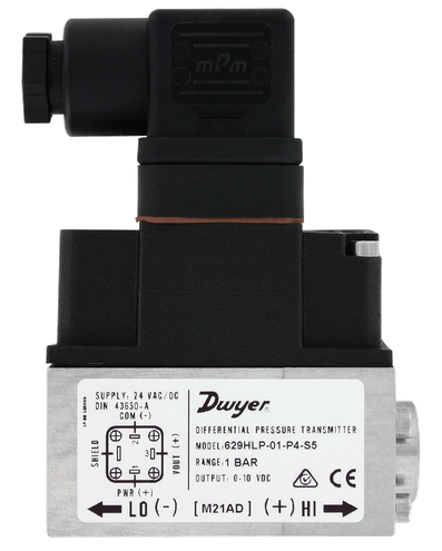 Differential Pressure Transmitter, 0-30PSID, 4-20mADC Output, 1/4"NPTF