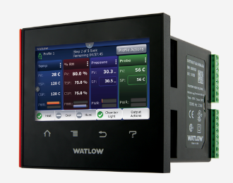 1/4 DIN WATLOW F4T TOUCHSCREEN SINGLE LOOP CONTROLLER WITH DATA LOGGING WITH ENCRYPTED FILES, GRAPHICAL TREND CHARTS &amp; BATCH PROCESSING