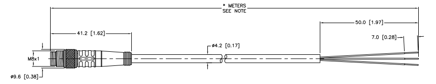 Turck Actuator and Sensor Cordset, Connection Cable (PSG 3M-1/S760/S771)