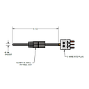 Pyromation Fixed-Sheath RTD, Single 3-Wire, 1/4" OD x 6.5" SS Sheath