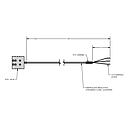 Pyromation Flexible RTD, Single 3-Wire,180" Fiberglass Lead (2" Split 1/4" Stripped)