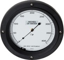 Mid-West 106 Aluminum Differential Pressure Gauge, 4.5" Dial, 0 to 1500 psig, 1/4 NPTF SS Back Mount