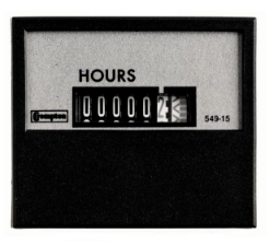 CROMPTON MODEL 549 RECTANGULAR BLACK FRAME AC ELAPSED TIME