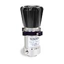 SPRINGLOADED, HAND OPERATED, PRESSURE REDUCING REGULATOR W/INTEGRAL SELF RELIEVING VENT VALVE, SS BODY, 50-6000PSI OUTLET, VESPEL SEAT, BUNA O-RING, 1/4" MS33649, 10000PSI MAX INLET, GAUGE PORTS AT 60 DEGREES