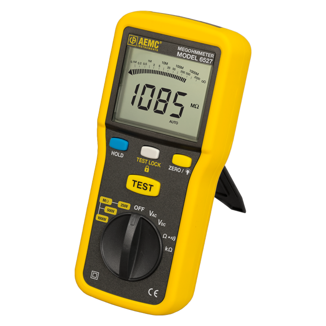 AEMC Megohmmeter Model 6527 (Digital 250V, 500V, 1000V, Continuity, 400kΩ, V)