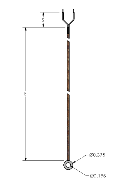 Watlow Type K Thermocouple w/96" Armored Lead