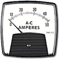 4.5" 'BIG LOOK' METER, R = 0-5AAC, S = 0-40AAC (REPLACES 250440LSSG)