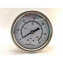 SEVERE SERVICE PRESSURE GAUGE, 0-300 PSI, 63MM, 1/4"CBM, U-CLAMP, SS CASE, COPPER ALLOY INTERNALS, LIQUID-FILLED